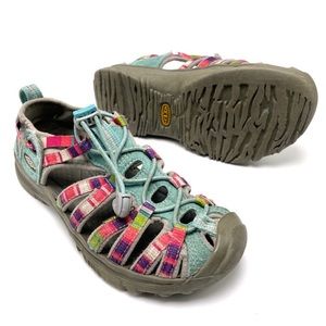 Keen Whisper Raya Sport water Hiking Sandals girls Sz 1 Fusion Rainbow Striped